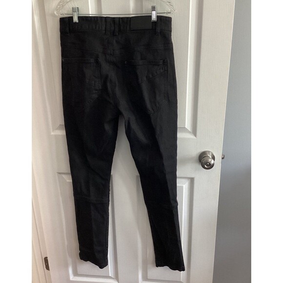 Blac Leaf Back To Black Denim Embroidered Jeans Size 34/32 - Picture 3 of 8